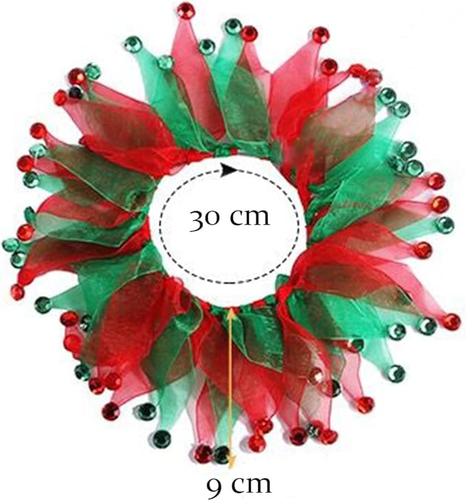 Elegant little tail 1PC Dog Christmas Costume - Dog Cat Christmas Collar Pet Collars Patterns Tutu Collars Suit Pet Christmas Costume for Cats Small Medium Dogs