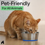 GORILLA GRIP Dog Bowls, Food Grade 304 Stainless Steel, Holds 8 Cups Each (64 fl oz) Food and Water Bowl for Feeding Dogs and Cats, Dishwasher Safe, Rust Resistant, BPA Free Rubber Base Set of 2 Blue