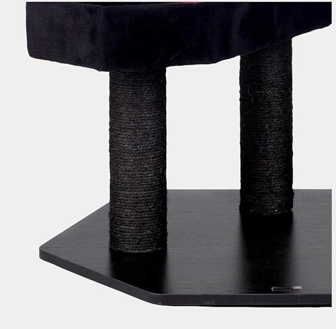 Happy & Polly Gothic Cat Tree with Coffin Bed - 40.9" Black Cat Tower with Soft Mats (Green)