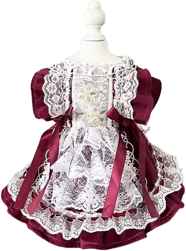 Furbabycare® Elegant Sweet Fashion Puppy Dog Blingbling Princess Skirt Pet Dog Lace Cake Camisole Tutu Dress A-WineRed X-Small
