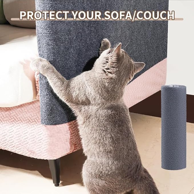 Cat Scratch Furniture Protector Mat DIY Cat Scratch Pad Self-Adhesive, Pet Scratching Post Cat Scratcher Carpet Anti Cat Scratch for Cat Tree/Door/Couch (Green, 11.8 * 11.8 inch)