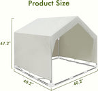 Outdoor Large Pet Shade Shelter Tent - Stainless Steel Frame with Ground Stakes for Stability, Spacious Sun Canopy for Dogs, Cats & Other Pets