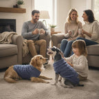 Small Dog Sweater, Soft Knit Dog Clothes for Spring Transition, Lightweight Puppy Outfit for Pomeranian, Yorkie, Chihuahua; Stylish Doggy Apparel for Spring Morning Walks (Dark Blue, M)
