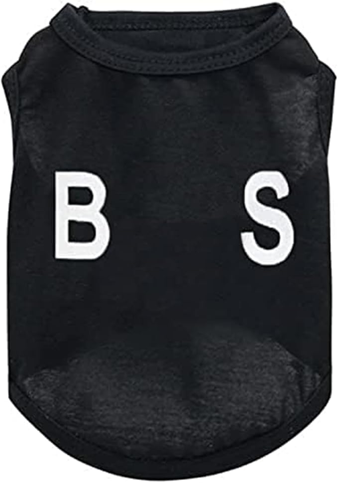 6 Pack Black Small Dog Shirt Puppy Clothes for Small Dog Boy Summer Casual K9 Security Print Vest for Chihuahua Yorkies Small Dog Cat Fashion Outfits
