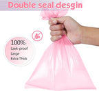 1140 Counts 57 Rolls Unscented Doggy Poop Bags, Leak-Proof, Easy Tear-Off, Pink (13 x 9 Inches)