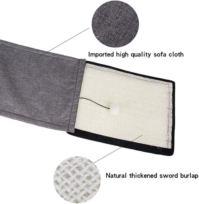 Cat Scratcher Mat Natural Sisal Scratch Couch Cover Furniture Protector Scratching Mat for Sofa Cat Scratch Pad Rug for Grinding