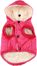 Fleece Lining Extra Warm Dog Hoodie in Winter for Medium Dogs Jacket Pet Coats with Hooded Pink L