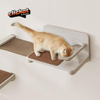 Feandrea Clickat Collection - No.009 Cat Food Station, Wall-Mounted Feeding Shelf with Elevated Bowls, Extremely Quick Assembly, Unlimited Expandability, Replaceable Module and Felt Pad