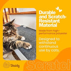 Shaidy Cat Scratch Wall Pad 24x15” - Corner Wall Scratcher for Cats, Self-Adhesive Cat Scratcher for Indoor Cats, Prevents Furniture Scratching, Cat Scratching Mat, Modern Dark Gray Design