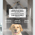 No Soliciting Dog Warning for Home & Yard Decor - Beware of Dog Sign for Front Door