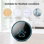 Comsmart Smart Wireless Dog Door Bell, Doggie Doorbell for Pet Potty Training Communication Go Outside Press Button with 38 Melodies 4 Volume Levels LED Flash (1 Receiver & 1 Transmitter), Black