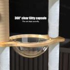 Cat Scratch Tower | Tall Cat Tower with Top Perch, Clear Hammock | Pet Supplies, Modern Cat Tower, Pet Activity Tree for Indoor Cats Kittens