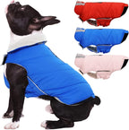 Kuoser Dog Coat Small, Cold Weather Reflective Waterproof Dogs Jacket with Warm Fleece Lining, Turtleneck Dog Winter Coat with Zipper, Doggy Snow Jacket Pet Coats for Small Medium Large Dogs, Blue XS