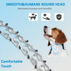 Prong Collar for Dogs, Dog Training Collar, Adjustable Size Dog Pinch No Pull Collar with Quick Release Buckle for Small Medium Large Dogs(Packed with Two Extra Links)
