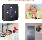 EverNary Dog Door Bell, Wireless Doggie Doorbells for Potty Training, Door Bell for Dogs to Go Outside, Dog Bells with 1 Receiver and 2 Waterproof Transmitters