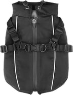 Dog Winter Coat Reflective Water-Resistant Jacket, Fleece Lined Windproof Puppy Coat with Back Zipper & D-Ring, Cold Weather Dog Coats for Small Medium Dogs (S, Black)