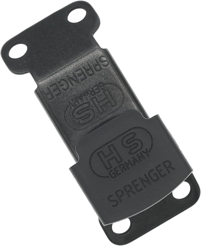 Sprenger Herm Black Stainless Steel ClicLock Buckle Quick Release Fastener for Dog Training Prong Collar for Small Medium Large Dogs Made in Germany (4.0mm, Black Jacket)