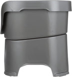 Neater Pet Brands Neater Feeder Deluxe Mess Proof Dog Bowls Elevated for Large Dogs Over 40 lbs, Made in USA, No Spill Raised Dog Food Bowl Stand Feeding Station, Food and Water Bowl Set, Grey