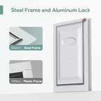 Baboni 3-Flaps Pet Door for Interior and Exterior Doors, Steel Frame and Telescoping Tunnel, Strong and Durable Dog Door (Pets Up to 100 Lb) -Large