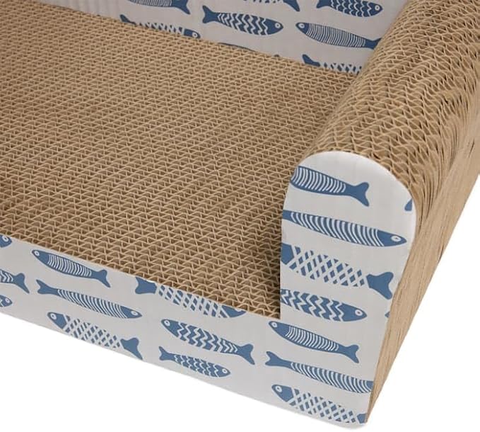 EveryYay by Petco Couch Cardboard Scratch for Cats Fish 9" H