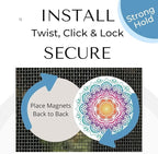Screen Door Magnets Double Sided – Keep People, Kids, and Dogs from Running into a Screen Door. Saver - Robbins Aria Mandala