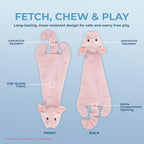 Best Pet Supplies Squeaky Dog Toys with Soft Durable Fabric for Small, Medium and Large Pets Interactive Toy for Indoor Play, Supports Active Biting and Play - Pig, Medium