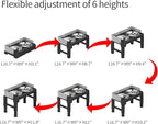 PAKEWAY Elevated Dog Bowls, Spill Proof, Tiltable Pet Feeder with 1 Stainless Steel Bowl &1 Stainless Steel Slow Feeder Bowl, 6 Height Adjustable Raised Dog Bowls Stand for Medium Large Dogs