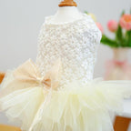 Furbabycare® Elegant Sweet Fashion Puppy Dog Blingbling Princess Skirt Pet Dog Lace Cake Camisole Tutu Dress J-White X-Small