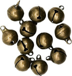 50Pcs 14mm Small Bronze Jingle Bell 5/9inches Mini Vintage Craft Bell Antique Brass Tinkle Bell for DIY Jewelry Pet Collar Dog Cat Toy Christmas Wedding Door Decoration