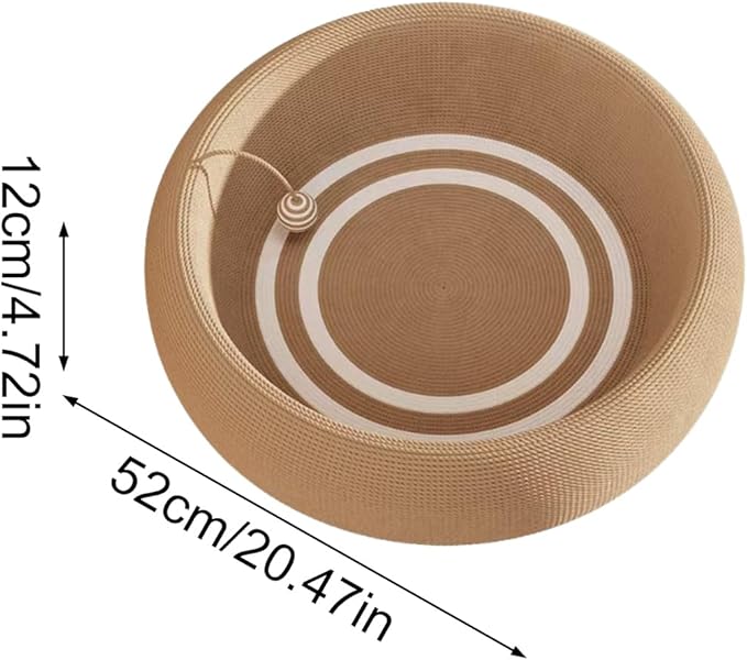 Genérico Scratcher for Cats – Sisal Protector in the Shape of Scratching Bowl | Scratcher for Indoor Cats, for Living Room, Bedroom, Home and Apartment