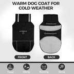 Mihachi Dog Coat for Small Dogs, Warm Dog Winter Coat Waterproof Dogs Jacket with Harness Built in Reflective Pet Fleece Vest, Puppy Cold Weather Coats Turtleneck & Windproof Dogs Snowsuit, Black S