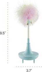 Catstages Feather Spring Toy Tease for Corrugate Cat Scratcher, Interactive Play, Blue