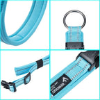 EXCELLENT ELITE SPANKER Reflective Dog Collar Classic Soft Padded Breathable Nylon Adjustable Pet Collar with Quick Release Buckle for Boy Girl Male Female Small Medium Large Dogs Training(LBLU-S)