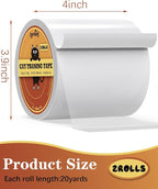 ScratchGuard Cat Furniture Protector Tape - 2 Rolls, Clear Double Sided, 4in20 Yards
