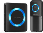 TECKNET Wireless Doorbell, Door Bell 0-120dB, Plug-In Doorbells 1300ft Range, Classroom Doorbell IP65 Waterproof, 60 Chimes & 5 Volume Levels, LED Light for Home Kids Classroom Hearing Impaired, black