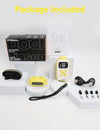 2-in-1 Bark and Shock Collar for Dogs, Smart Anti Barking Dog Training Collar with 5 Adjustable Sensitivity, Automatic Bark Collar with Remote, Vibration, Beep, Shock and Automatic (Yellow)