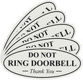 All Quality Oval DO NOT Ring DOORBELL Thank You Sign - Lt Gray Small 5 Pack