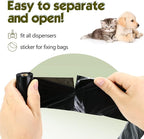 Dog Poop Bags 1140 Count (57 Rolls), Unscented Leak-Proof Waste Bag, 13x9" Black Doggy Poop Bags with Bone-Shaped Dispenser, Extra Thick & Easy Detach