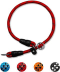 Reflective Slip Collar, Dog Choker Collar, Nylon Dog Training Collar with Slidable Stopper No Pull Dog Collars Martingale Collars for Small Medium Large Dogs, Red, S