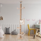 100.4-104.3inch Cat Furniture, Tall Wood Cat Tower Tree, Modern Cat Tree Cat Furniture, Wood Color Cat Tree Branch for Large Cat