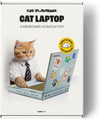 Suck UK - Cat Laptop- Cat Scratching Board - Cardboard Scratchers- Scratch Pad & Kitten Scratching Mat - Funny Furniture - Interactive Toy & Kitten Toys Gifts Cats