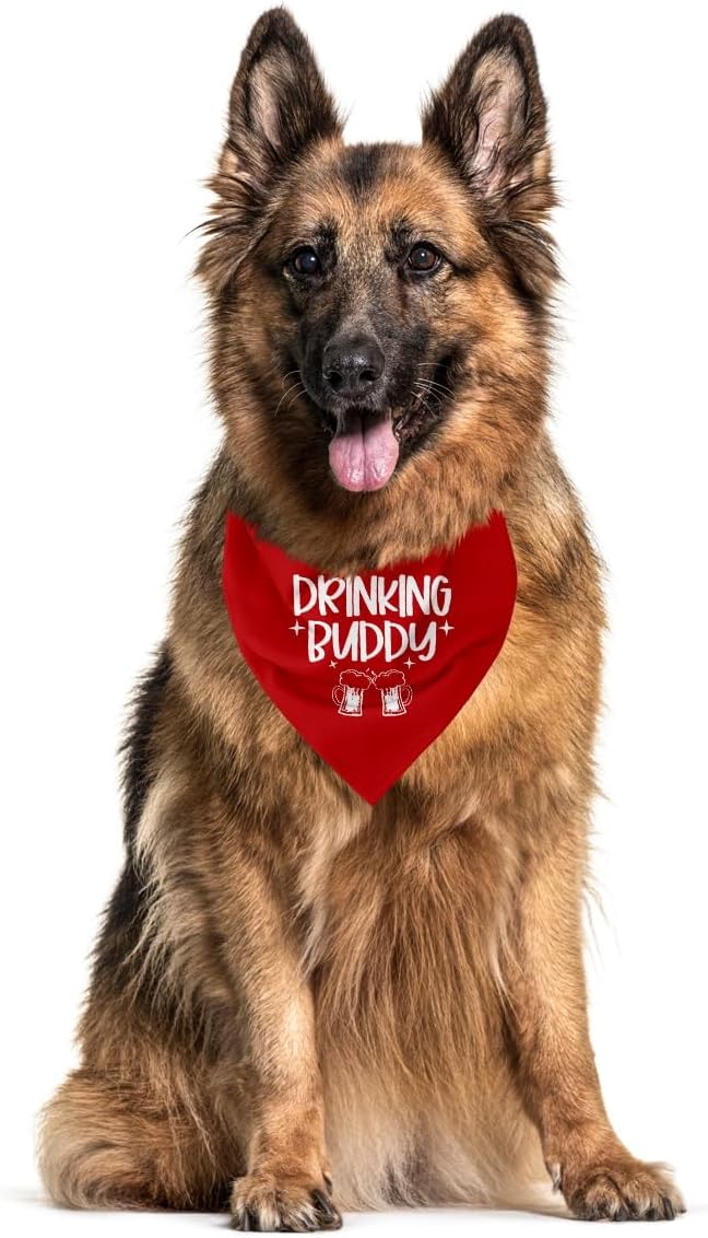 Dog Bandana, Red, 25 x 17 inches, Flannel, Geometric Pattern, Comfortable, Lightweight, V-Neck, 14 inches Neck, All Dog Sizes, Casual Style, Perfect for Daily Wear & Gifts