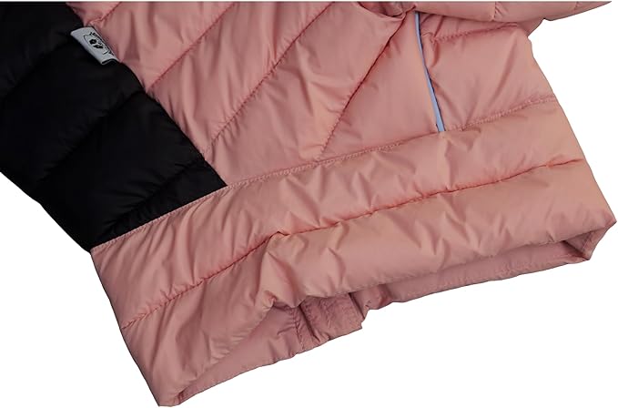 Lovelonglong Dog Coat - Warm Jacket, 4 Legs Covered Waterproof Windproof Reflective Dog Vest, Zippered Adjustable Outdoor Snow Jacket for Small to Large Dogs - Lotus Pink