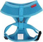 Puppia Soft Dog Harness No Choke Over-The-Head Triple Layered Breathable Mesh Adjustable Chest Belt and Quick-Release Buckle, Sky Blue, X-Large (Pack of 2)