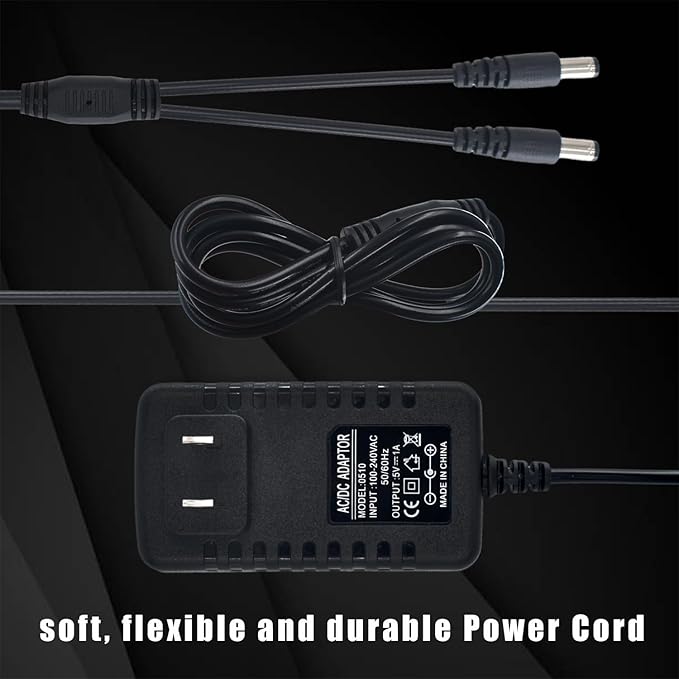 Replacement for Mini Educator E Collar Charger, Dual Lead Charger Compatible with Educator 300, 400 Series, RX, FOB and BP-504 Dog Training Collar Power Adapter Supply Cord