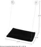 Cat Window Perch - Cat Window Hammock with Strong Suction Cups and Removable Machine Washable Oxford Cloth Cat Bed for Large Cats by PETMAKER (Black)