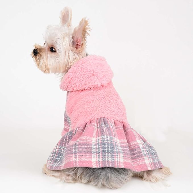 Dog Hoodie Sweater Clothes for Small Dogs Boy Girl Pet Hoodies for Cold Weather Coats Spring Dog Sweatshirt for Chihuahua Yorkie Cat Sweater Costumes, XXS, Pink