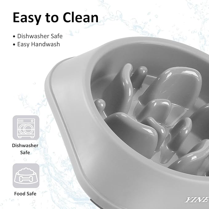 2PCS Slow Feeder Dog Bowls, Pet Supplies That Slow Down Eating, Pet Food Bowls, Maze Dog Puzzle Feeder for Medium Breed