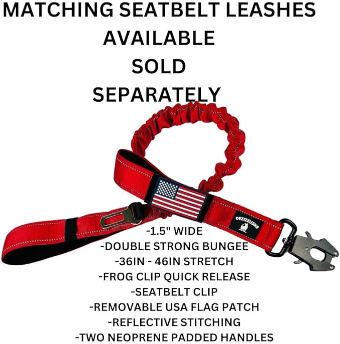 2-Inch Wide Tactical Dog Collar with Control Handle, Adjustable for Medium & Large Dogs, Military Style with Heavy-Duty Metal Buckle, USA Flag Patch & Customizable Name Plate, Training & Everyday Use