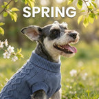Dog Warm Winter Sweater Pet Clothes Knitwear for Medium Dog for Corgi, West Highland, Schnauzer, Border Collie, Dog Outfits (Dark Blue XL)